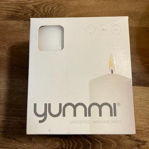 🕯️ Set of 4 Unscented White Pillar Candles 5" Tall Wedding Bridal Party Decor